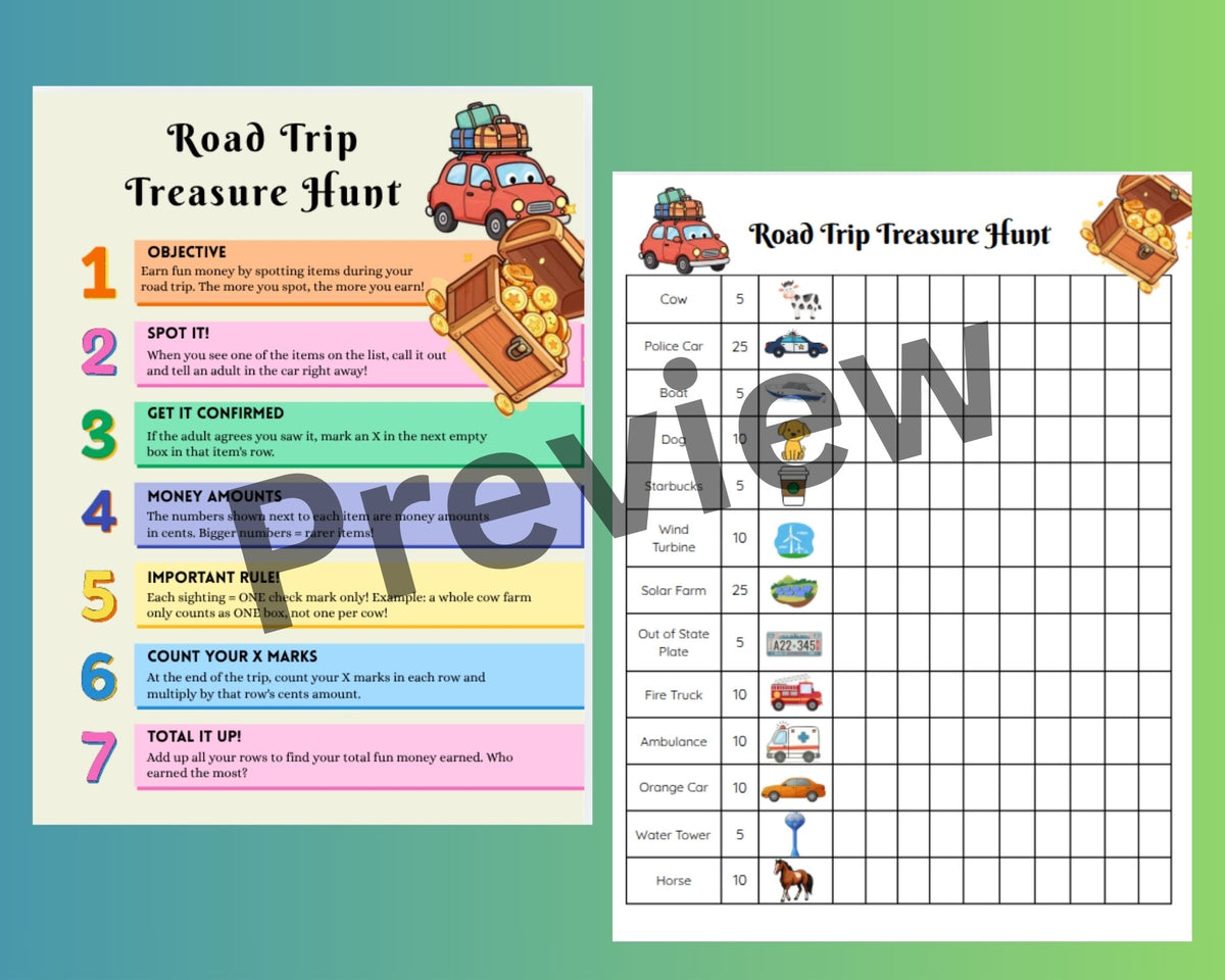 Road Trip Treasure Hunt